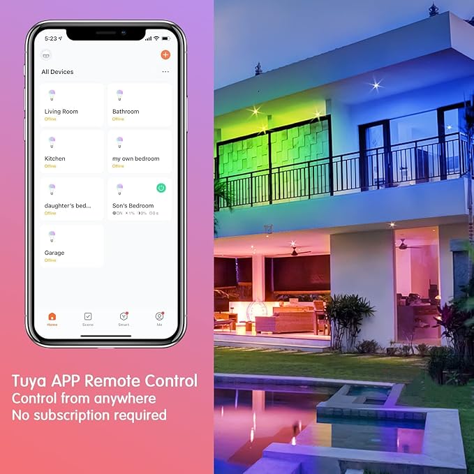 DAYBETTER Smart Light Bulbs, Alexa Light Bulb, WiFi Light Bulbs, RGBCW Color Changing Light Bulb A19 9W 800LM, Smart Bulbs that Work with Alexa & Google Assistant, 2.4Ghz only, No Hub Required,10 Pack
