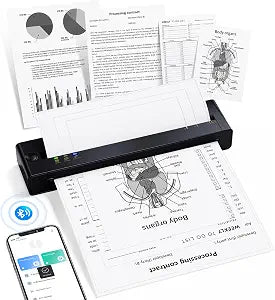 TATTMUSE A28U Portable Printer Wireless Inkless Thermal for Travel 8.5 x 11