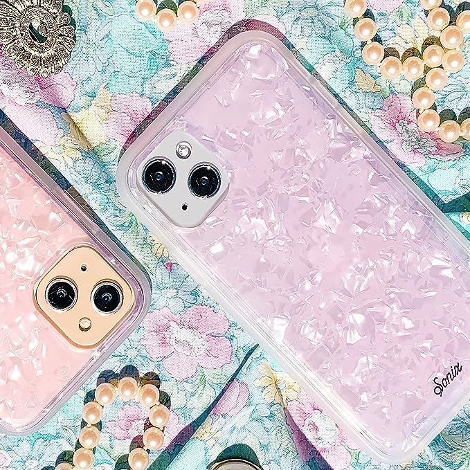 Sonix Case for iPhone 15 Plus, iPhone 14 Plus | Compatible with MagSafe | 10ft Drop Tested | Pink Pearl Tort Marble