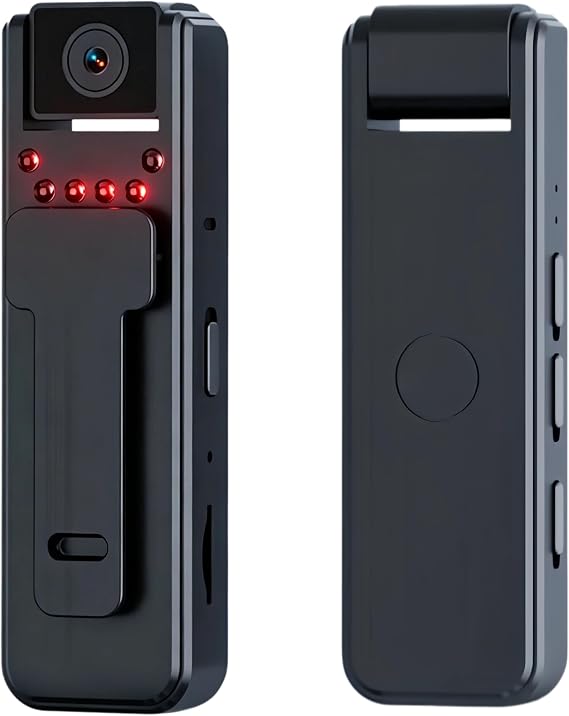 1080P HD Mini Body Camera, Wearable POV Security Cam with Night Vision
