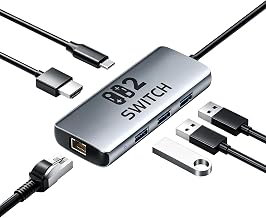 Bemkiru Aluminum Alloy 6-in-1 Switch 2 Portable Dock with 1000M Ethernet - Image 1
