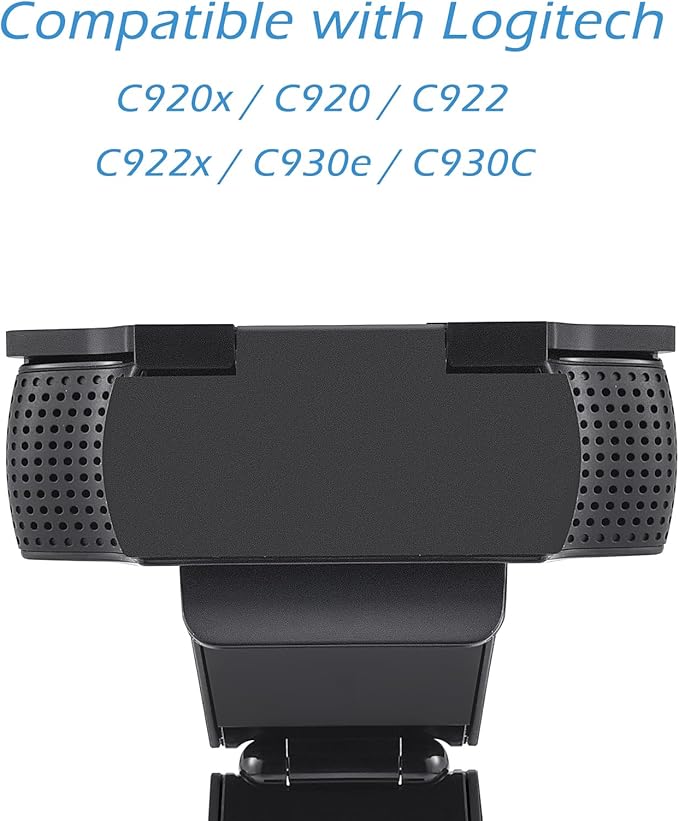CloudValley Webcam Cover for Logitech C920/ C920x/ C922x/ C930e/ C922/ C920 HD Pro Stream Webcam, Camera Cover to Protect Lens and Security, Black
