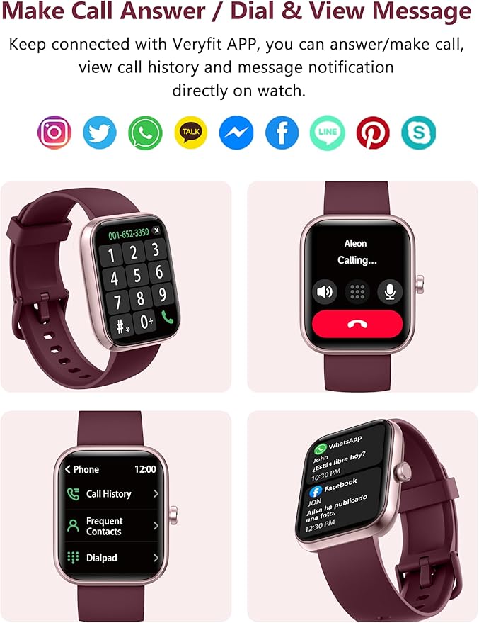 Smart Watch, 1.83'' Smartwatch Women Men Answer Make Calls, Alexa Fitness Watch, IP68 Waterproof Fitness Tracker Watch, Heart Rate Monitor, 100+ Sports Pedometer Watch, Timer for android & iOS Phone