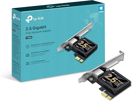 TP-Link 2.5GB PCIe Network Card (TX201) – PCIe to 2.5 Gigabit Ethernet Card