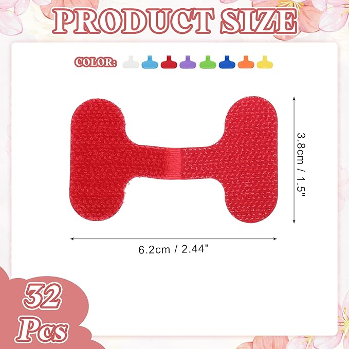 PATIKIL 2.4 x 1.5 Inch Cable Labels, 32 Pcs Electronic Cable Identification Tags Nylon Write on Wire Labels Oval Cord Tags Labeling for Electronics Management Organization, Multicolored