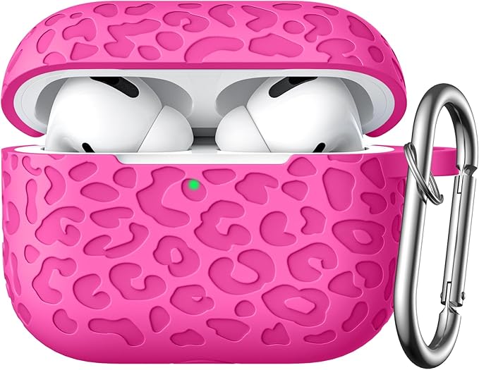 Compatible for Airpods Pro 2nd Generation Case, Soft Soft Silicone Skin Cover Full Protective Case Compatible with Apple AirPods Pro 2nd/1st Generation Front LED Visible, Rose Pink