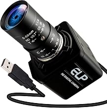 Global Shutter 90fps USB Camera 10X 5-50mm Varifocal Lens High Speed UVC Webcam, Golf Swing&3D Printer Machine Industrial Vision Camera, Plug and Play for Laptop, Android and Raspberry Pi - Image 1