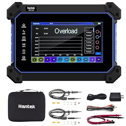 TO1112C Hantek Tablet Oscilloscope 2CH Built-in Multimeter Function