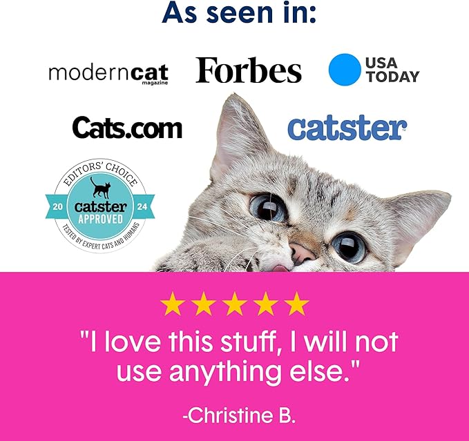 Boxie Glo Clumping Clay 30 Day Odor Control Cat Litter, 99.9% Dust-Free, Low Tracking, UV Light Attractant, 40 lb