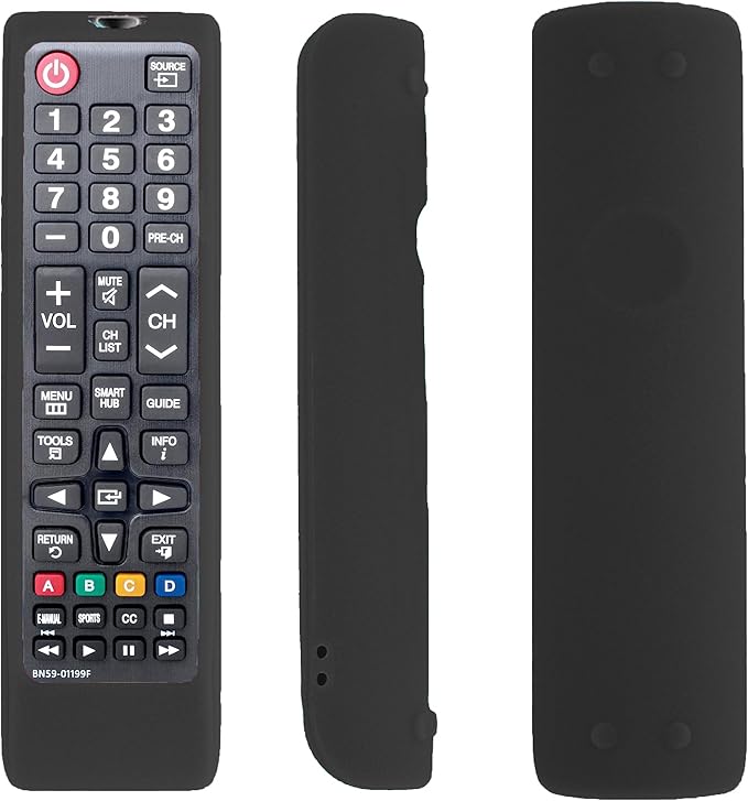 Silicone Case for Samsung Smart TV Remote Control - Remote Cover for Samsung TV Remote BN59-01301A BN59-01315A BN59-01199F BN59-01315J Remote Control Replacement Skin Sleeve Case Cover - Black
