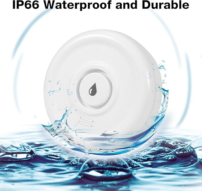 WiFi Water Leak Sensor, 100 dB Water Alarm Leak Detector, for Home, Basement, Bathroom, Kitchen(3 Pack)