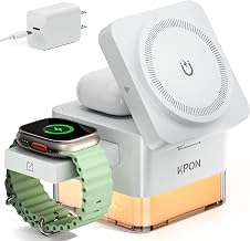 KPON for iPhone Nightstand Charging Station, 3in1 Wireless Charger Stand - Image 1
