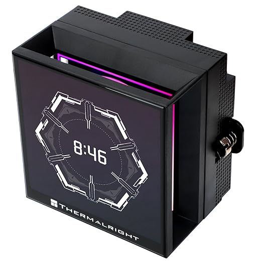 Thermalright Hyper Vision 360 ARGB AIO CPU Liquid Cooler - Magnetic Fixed 3.95" LCD Display Screen, 2150RPM PWM Fans, for AMD AM4/AM5 & Intel LGA1150/1151/1200/2011/1700/1851 | Black