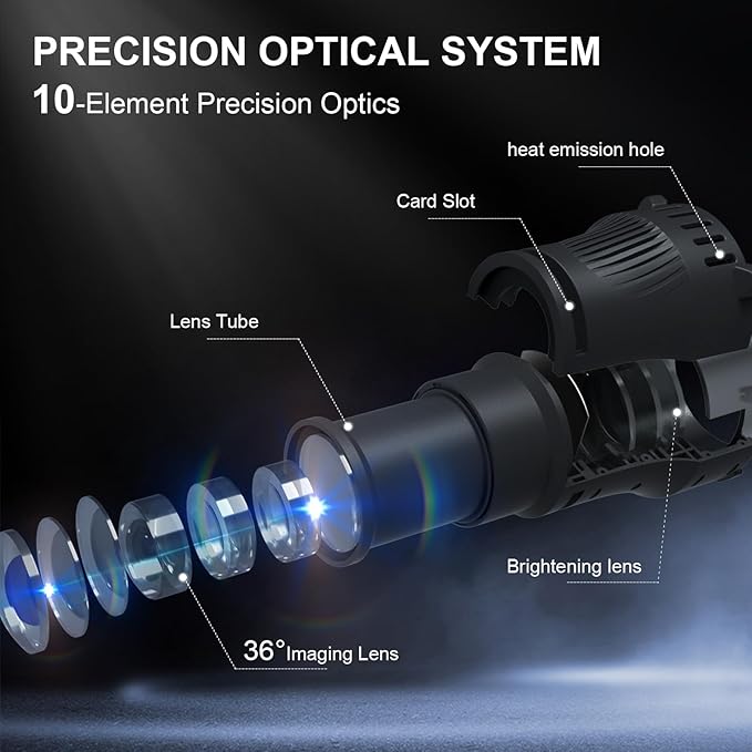WELLMAKING Bowens Mount Optical Snoot Conical S-290LED Kit. 2 Times Brighter, Adjustable Focus Lens, Aperture Modifier and 12 Gobos; for Photography, Studio Video, only suitfor LED Continuous Lights
