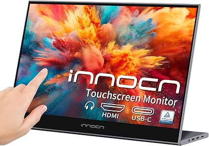 INNOCN 15.6 inch Portable Monitor Touchscreen | 1080P | HDMI, USB C HDMI | for MacBook, Windows, Tablets, Android, Chrome, PS4, Switch, Mini PC | 400Nits | 100% sRGB