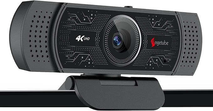 Angetube 4K Webcam, PDAF Autofocus Web Cam for Laptop 1080P 60FPS PC Camera