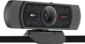 Angetube 4K Webcam, PDAF Autofocus Web Cam for Laptop 1080P 60FPS PC Camera