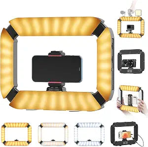 Smartphone Video Rig PICTRON U200 Handheld LED Ring Light Selfie Light