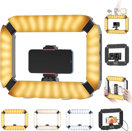 Smartphone Video Rig PICTRON U200 Handheld LED Ring Light Selfie Light