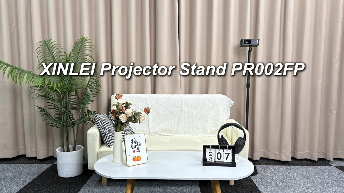 XINLEI Projector Stand, 2-in-1 Mini Projector Mount Bracket 360°Swivel, Height Adjustable, Compatible with Home Office Video Camera, PR002FP