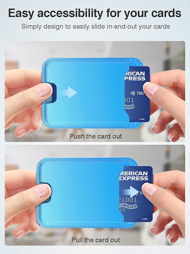 TopMade for Magsafe Wallet, Magnetic Wallet Card Holder for iPhone 16, iPhone 15/14/13/12 Series, Leather Magnetic Phone Wallet with Powerful Magnet, Credit Card RFID Blocking, Fit 4 Cards, Blue Fade