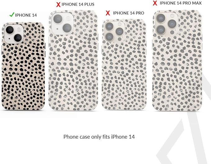 BURGA Phone Case for iPhone 14 - Cute, Trendy, Aesthetic, Pattern Phone Cover, Hard Shell Protection - fits Apple iPhone 14 Case for Women and Men