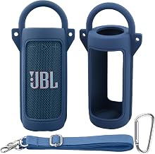for JBL Grip Portable Waterproof Speaker Silicone Case, Blue - Image 1