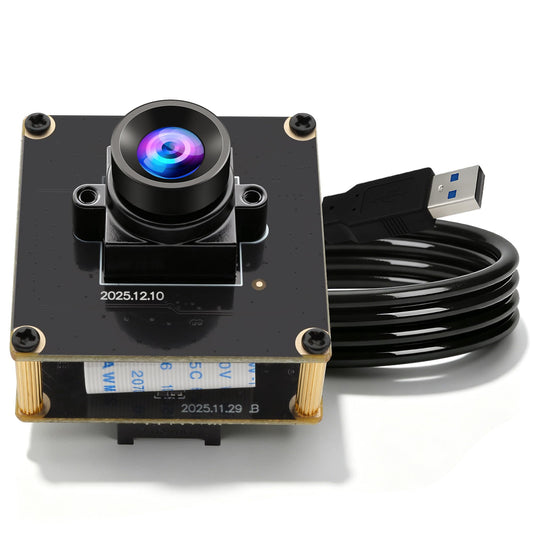ELP High Speed 200FPS Global Shutter USB3.0 Camera Module Wide Angle 83° Webcam Board for Computer Mini UVC USB3.0/2.0 PC Camera Fast Frame 1200P 120fps Lightburn Cameras for Laser AR0234 Webcamera