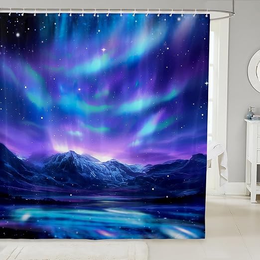 Feelyou Northern Light Shower Curtain 72" X 84" for Bathroom