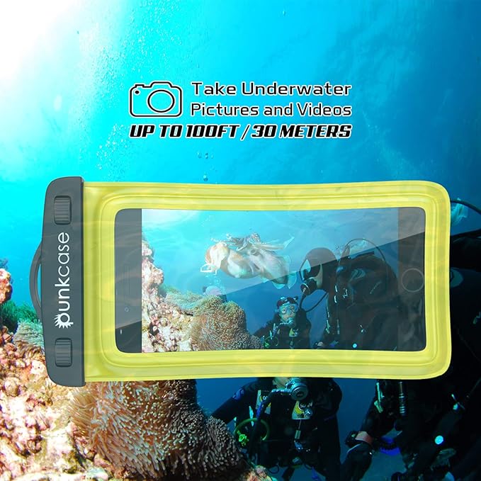 Waterproof Phone Pouch, PunkBag Universal Floating Dry Case Bag for Most Cell Phones incl. iPhone 8 Plus & Samsung Galaxy S9 | Perfect for Keeping Your Cellphone & Valuables Dry and Safe