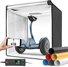 Bi-Color LED Photo Light Box 32x32 inch, Dimmable LEDs Product Photography Lighting Tent with High CRI>98, 6 Colors Backdrops for Large Products, Portraits & Tabletop Studio - Image 1