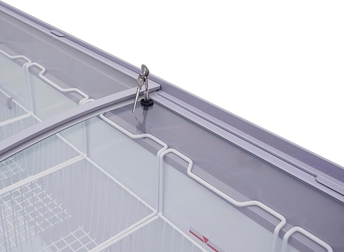 KoolMore MCF-16C Commercial Ice Cream Freezer Display Case, 16 Cu. Ft, White