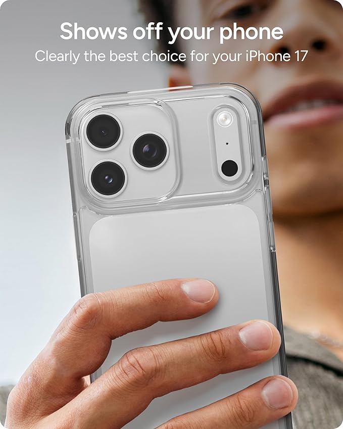 ZAGG Crystal Palace Lite Case for iPhone 17 Pro Max - Clear, Drop Protection (10ft/3m), Ultra-Slim & Lightweight, Sleek & Minimalistic Phone Case with Transparent Design, Anti-Yellowing Technology