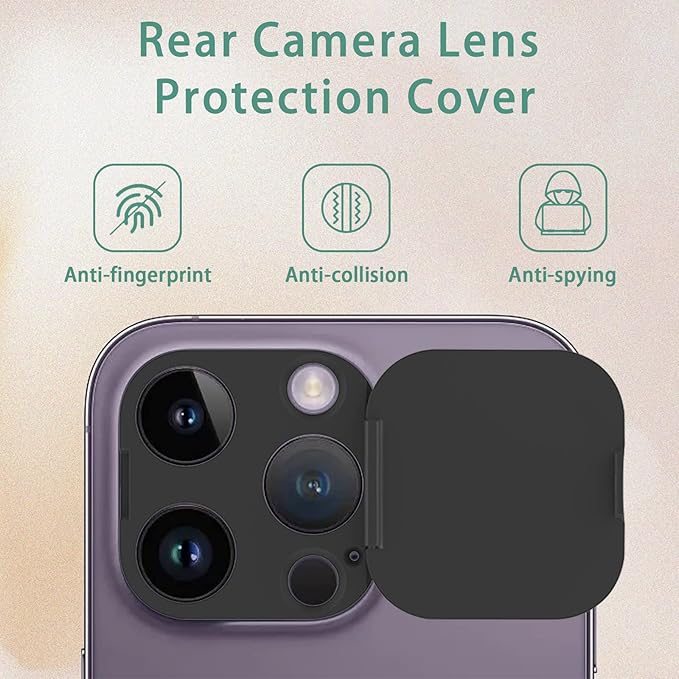 Phone Camera Lens Cover Compatible for iPhone 14 Pro/iPhone 14 Pro Max,Camera Lens Protector to Protect Privacy and Security,Strong Adhesive