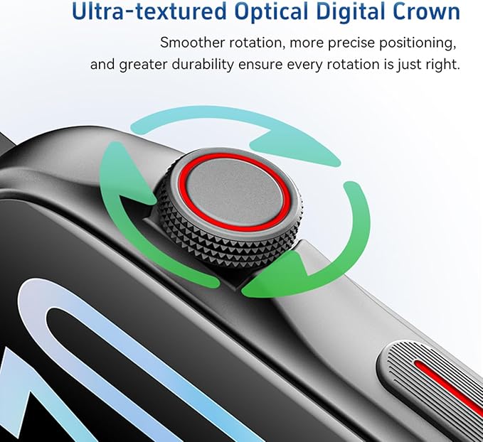 Smart Watch with Big Screen, Ultra HD 1.95" AMOLED Display (410×502 High Resolution) | 3ATM Waterproof | Heart Rate/Sleep Tracker | 130+ Sports/Fitness Modes, Bluetooth Calling, Smart Notifications