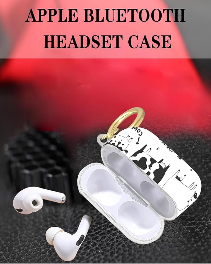 Compatible with Airpod Pro 2nd/1st Generation,Full Protection Cover for Women,Accessories Hard Case Portable & Shockproof for Airpod Pro 2nd Charging Case 2023/2022/2019(Cows)