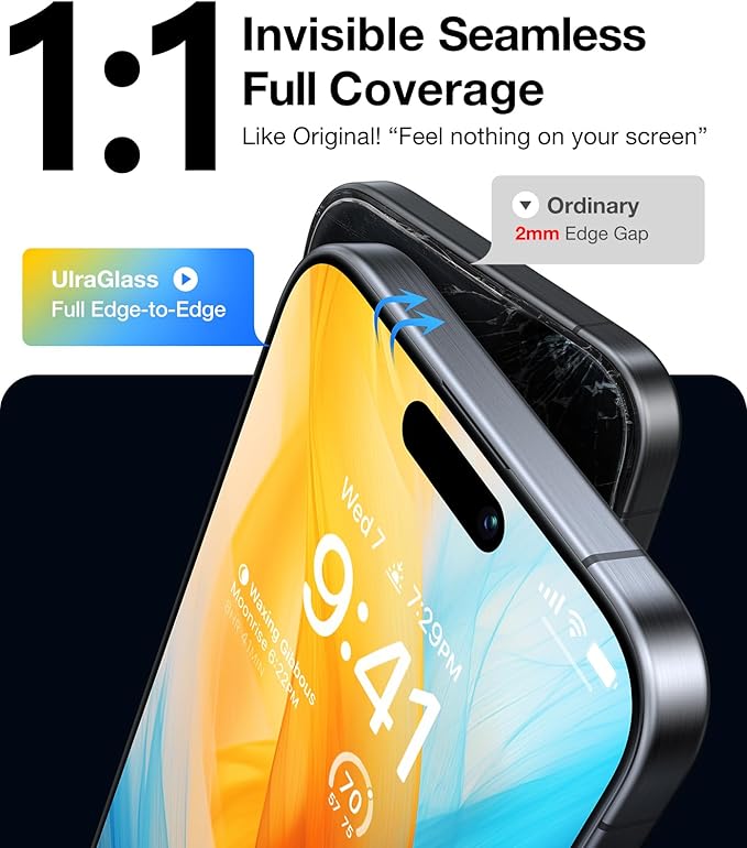UltraGlass for iPhone 16 Pro (Screen Protector+ Camera Protector) White Titanium