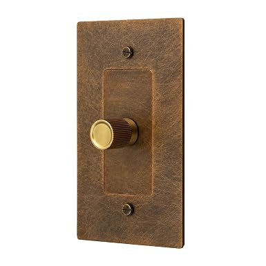 Residence Supply Handcrafted Solid Brass Dimmer Light Switch - UL Listed