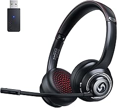 Wireless Headset with Mic for Work, Dual-Mode Headphones 50H Talk - Image 1