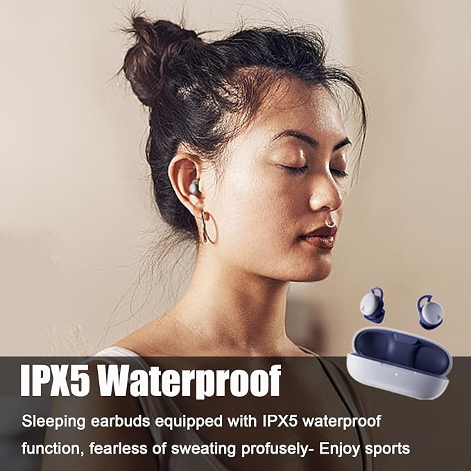 Sleep Headphones Sleep Earbuds Sleep Headphones Wireless Bluetooth 5.3 Invisible Earbuds Sleeping Headphones Sleeping Earbuds Comfortable Noise Cancelling Earbuds Bluetooth 5.3 Grey, Gray