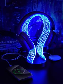 CoolGift Mart Light Up Headphone Stand, Gifts for Gamers
