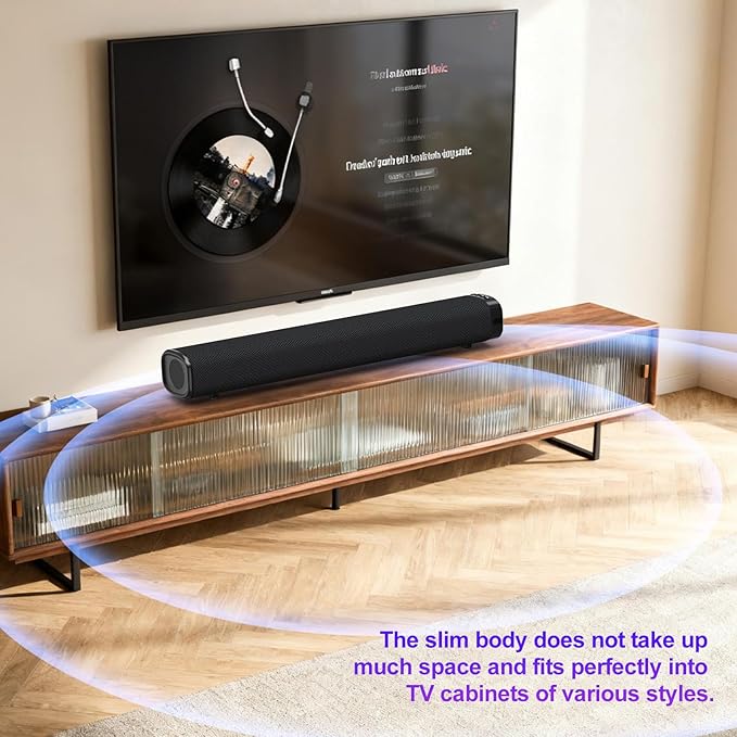 Sound Bar, Surround Sound System for TV –Sound Bar for TV, 120W Sound Bar for Smart TV, 3D Home Theater Audio with HD ARC/Bluetooth/Optical, Perfect for Movies, Music,Parties