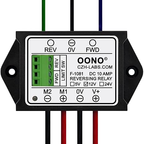 DC 12V 10Amp Reversing Relay Module, Support Limit Switch, for Motor/Linear Actuator
