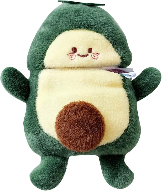SGVAHY Furry Case for AirPods Pro 3rd Generation Funny Cute 3D Cartoon Plush Design Soft Warm Fluffy AirPod Pro 3 Cover with Keychain Kawaii Anti-Fall Protective Case Women Girls(Avocado)