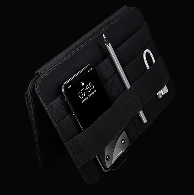 Beblau FOLD PRO Portable Tech Organizer – Attachable Device Pouch & Desk Sleeve | Gadget Case for Office and Home | Work-from-Home Essentials | Flexible Backpack Insert | Fits 13"-15"