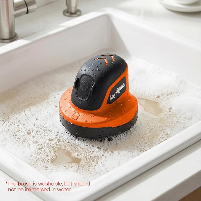 Electric Grill Brush- Waterproof Cordless Rotary Cleaning Brush with 4 Heads for Outdorr Grill,Car,Bathroom
