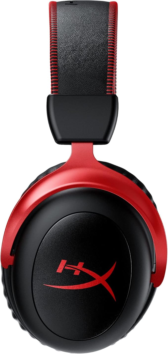 HyperX Cloud II Wireless - Gaming Headset for PC, PS5, PS4, Long Lasting Battery Up to 30 Hours, DTS Headphone:X Spatial Audio, Memory Foam, Detachable Noise Cancelling Microphone with Mic Monitoring