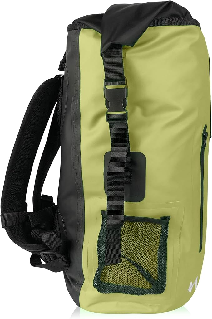 Malo?™o DryPack 30L Waterproof Backpack, Roll-Top Dry Bag Backpack with Padded Straps, Floating Design for Beach, Kayaking, Fishing, Boating, Travel, and Water Sports, Dark Green