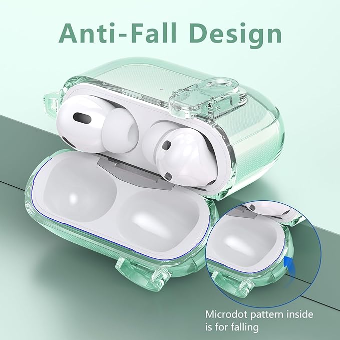 Case for Apple Airpods iPods Pro 3 Cases Cover Clear 2025 Cute Women, VISOOM Cute Air Pods Pro3 Case Clear Transparent Airpods iPods Pro 3rd Gen Protective Cases with Keychain/Lock/Cleaning Kit