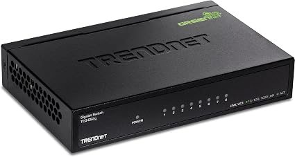 TRENDnet 8-Port Gigabit GREENnet Switch, Ethernet Network Switch, TEG-S82G